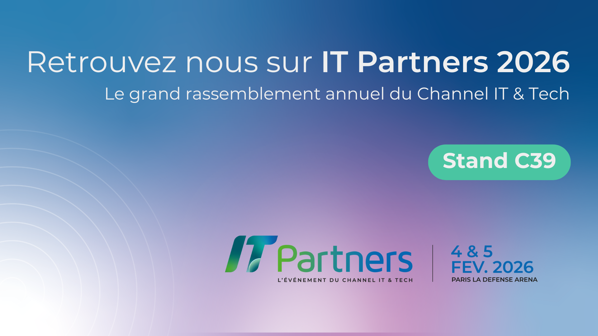 Retrouvez-nous sur IT Partners stand C39