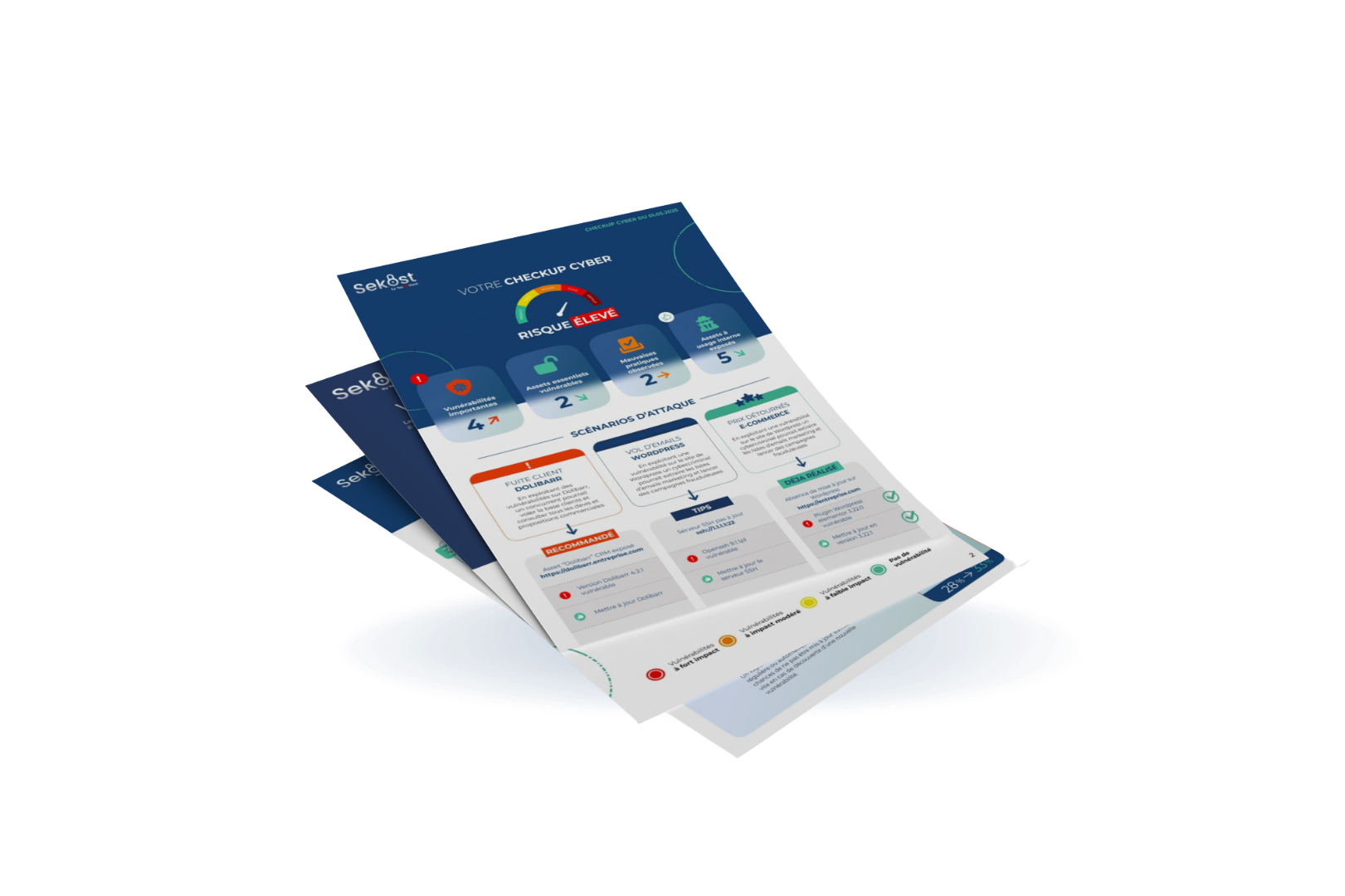 Trois premières pages du checkup cyber Sekost