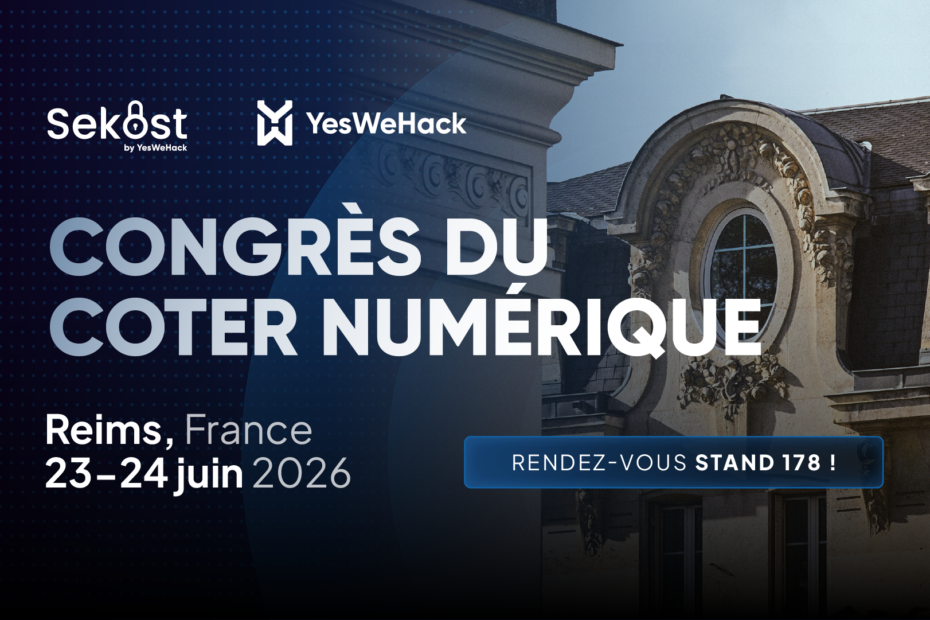 Participation conjointe au Congrès du coTer numérique 2026 pour Sekost et YesWeHack